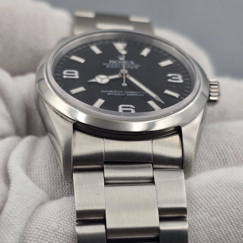 MINT PAPERS Rolex Explorer I 14270 Automatic 36mm Steel Black Dial Watch