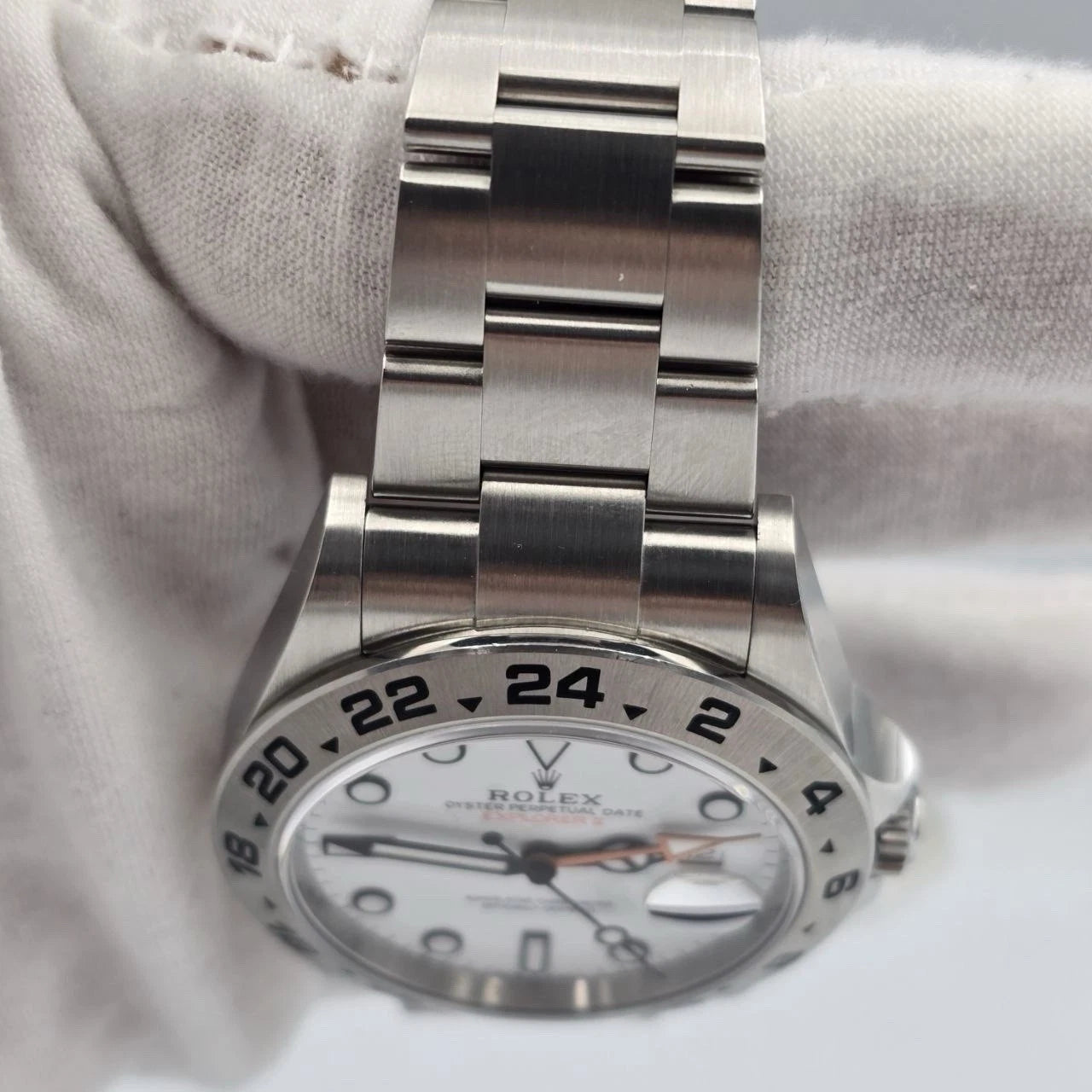 2022 PAPERS Rolex Explorer II 42mm 226570 Stainless Steel Polar White Dial BOX