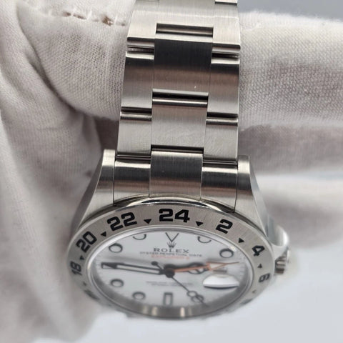 2022 PAPERS Rolex Explorer II 42mm 226570 Stainless Steel Polar White Dial BOX