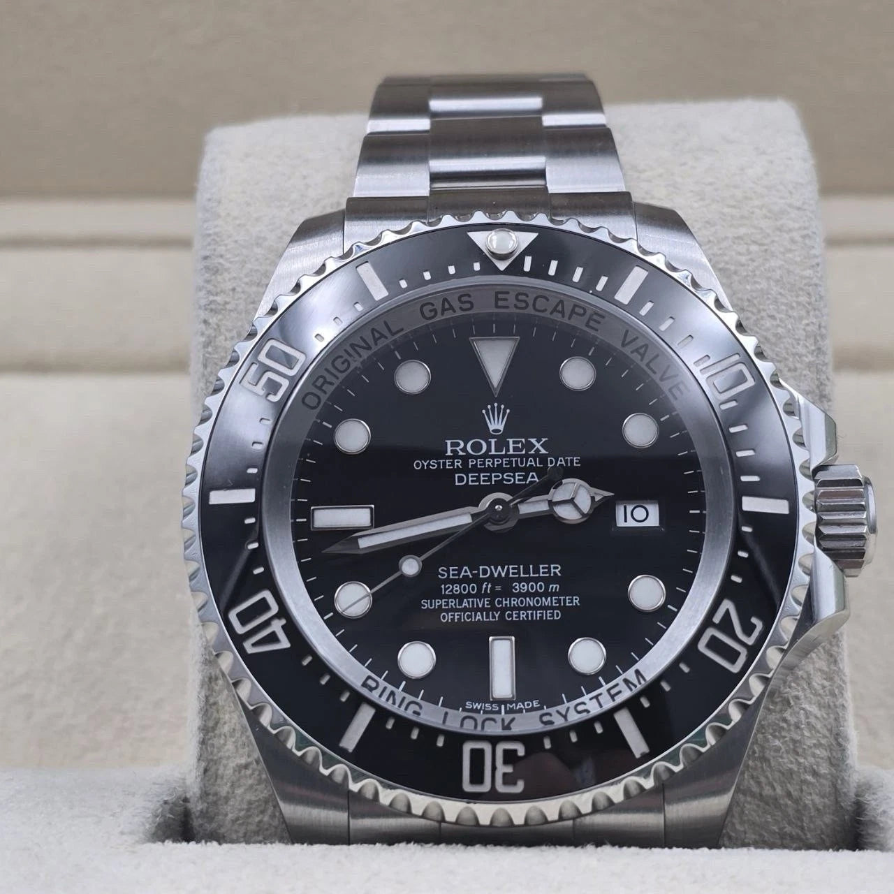 2012 PAPERS Rolex Sea-Dweller Deepsea 44mm Black Ceramic Steel Dive Watch 116660