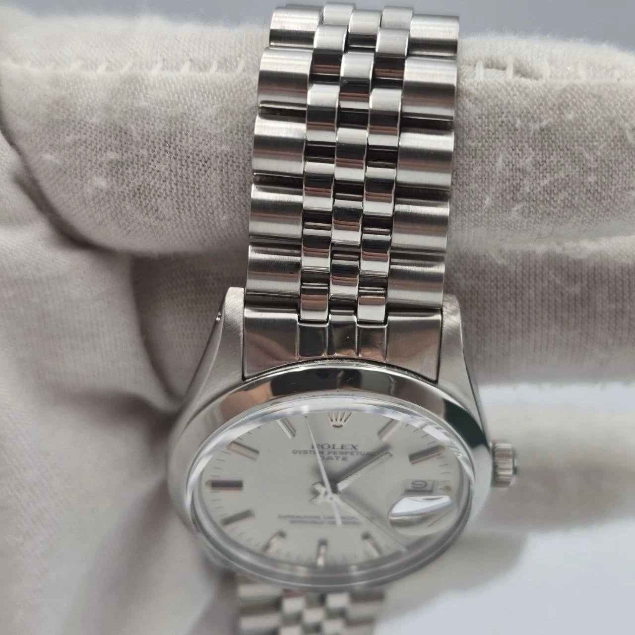 Rolex Oyster Perpetual Date Stainless Steel Smooth Bezel Jubilee 34mm 15000