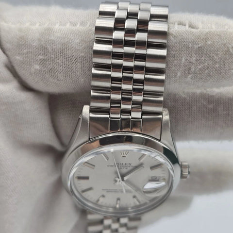 Rolex Oyster Perpetual Date Stainless Steel Smooth Bezel Jubilee 34mm 15000