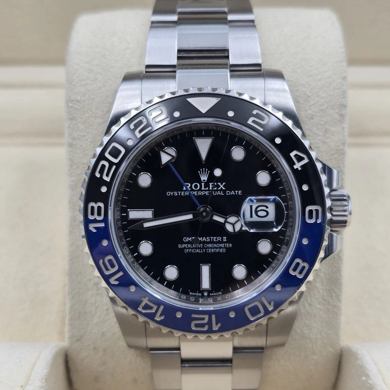 2023 PAPERS Rolex GMT Master II "Batman" Steel Oyster Bracelet 126710BLNR BOX