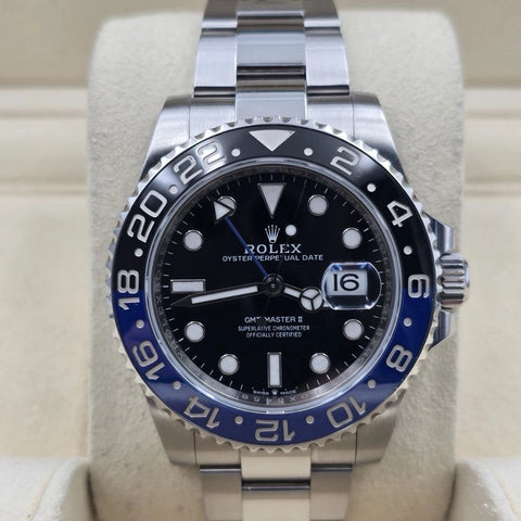 2023 PAPERS Rolex GMT Master II "Batman" Steel Oyster Bracelet 126710BLNR BOX