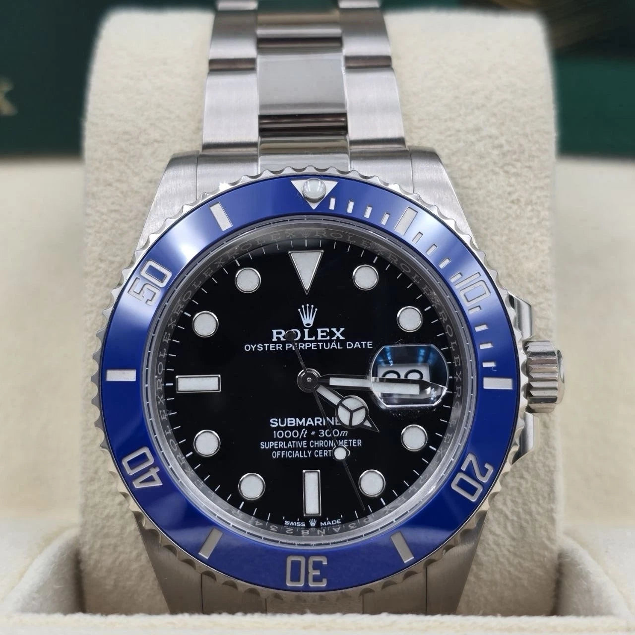2023 PAPERS Rolex Submariner Blue Cookie Monster Gold 41mm Watch BOX 126619LB