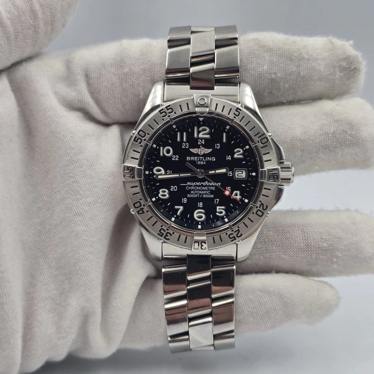 Breitling SuperOcean 42mm Black Dial Stainless Steel Automatic Watch A17360
