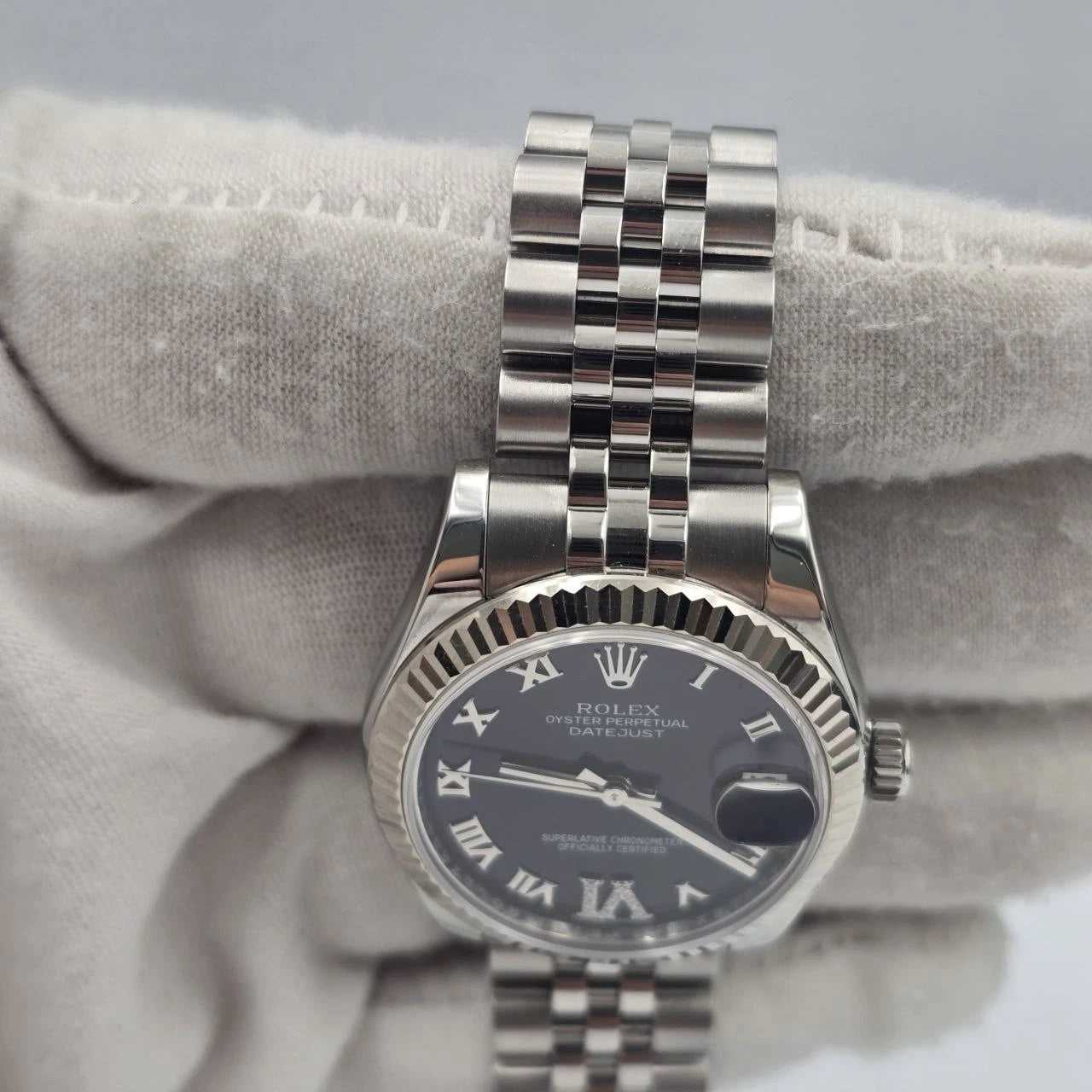 2018 PAPERS Rolex Datejust 31mm Purple Roman Diamond 6 Dial Jubilee 178274 BOX