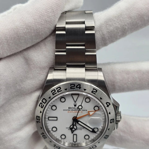 2025 PAPERS Rolex Explorer II 42mm 226570 Stainless Steel Polar White Dial BOX