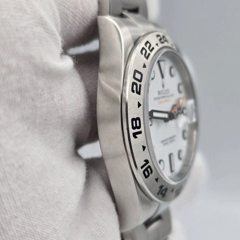 2022 PAPERS Rolex Explorer II 42mm 226570 Stainless Steel Polar White Dial BOX
