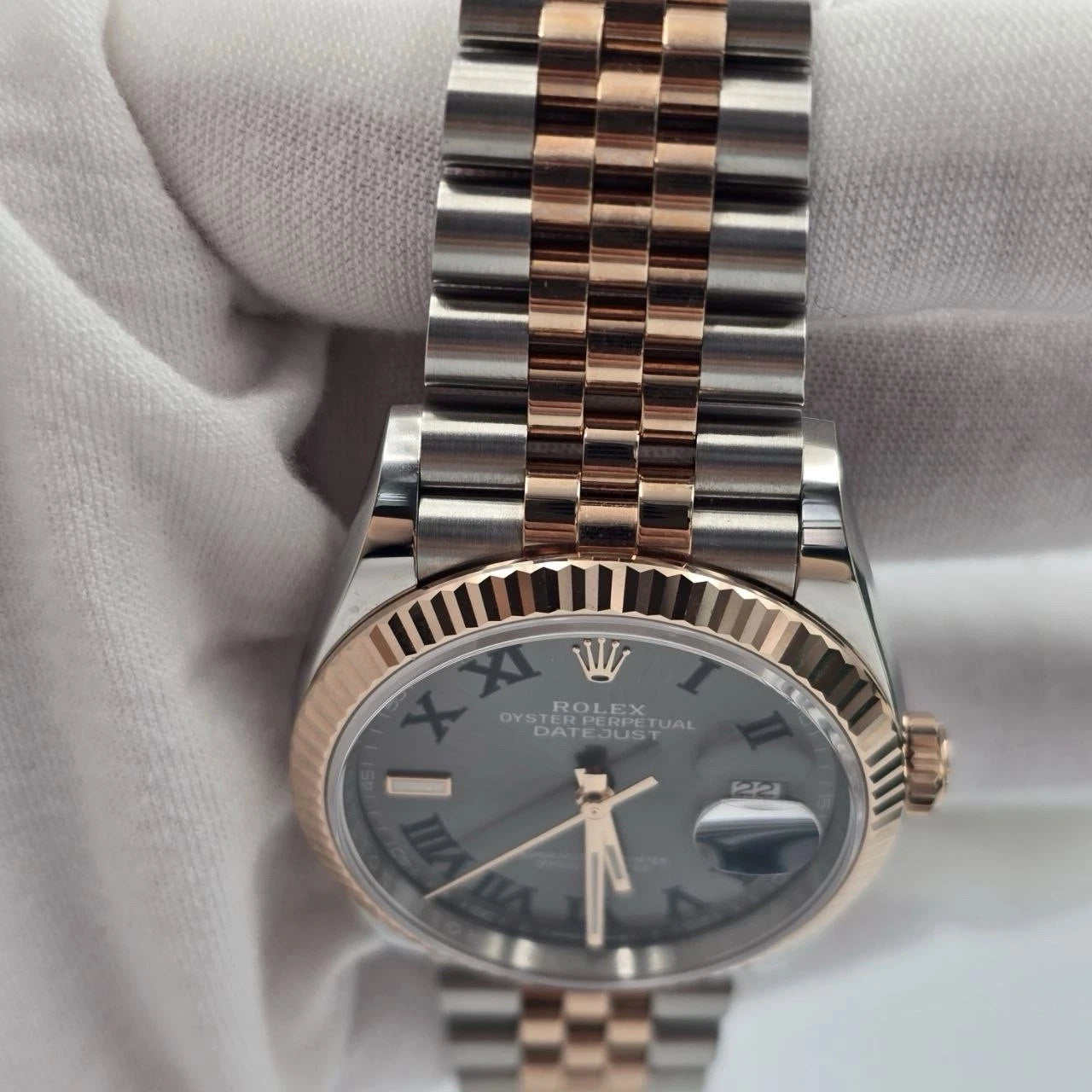 PAPERS 2024 Rolex Datejust Wimbledon Jubilee Rose Gold Watch 36mm 126231 BOX