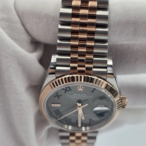 PAPERS 2024 Rolex Datejust Wimbledon Jubilee Rose Gold Watch 36mm 126231 BOX