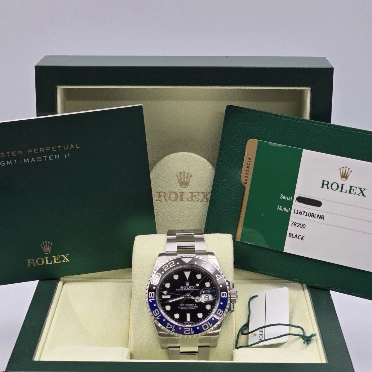 MINT 2016 PAPERS Rolex GMT Master II 116710BLNR Steel Ceramic Batman Watch BOX