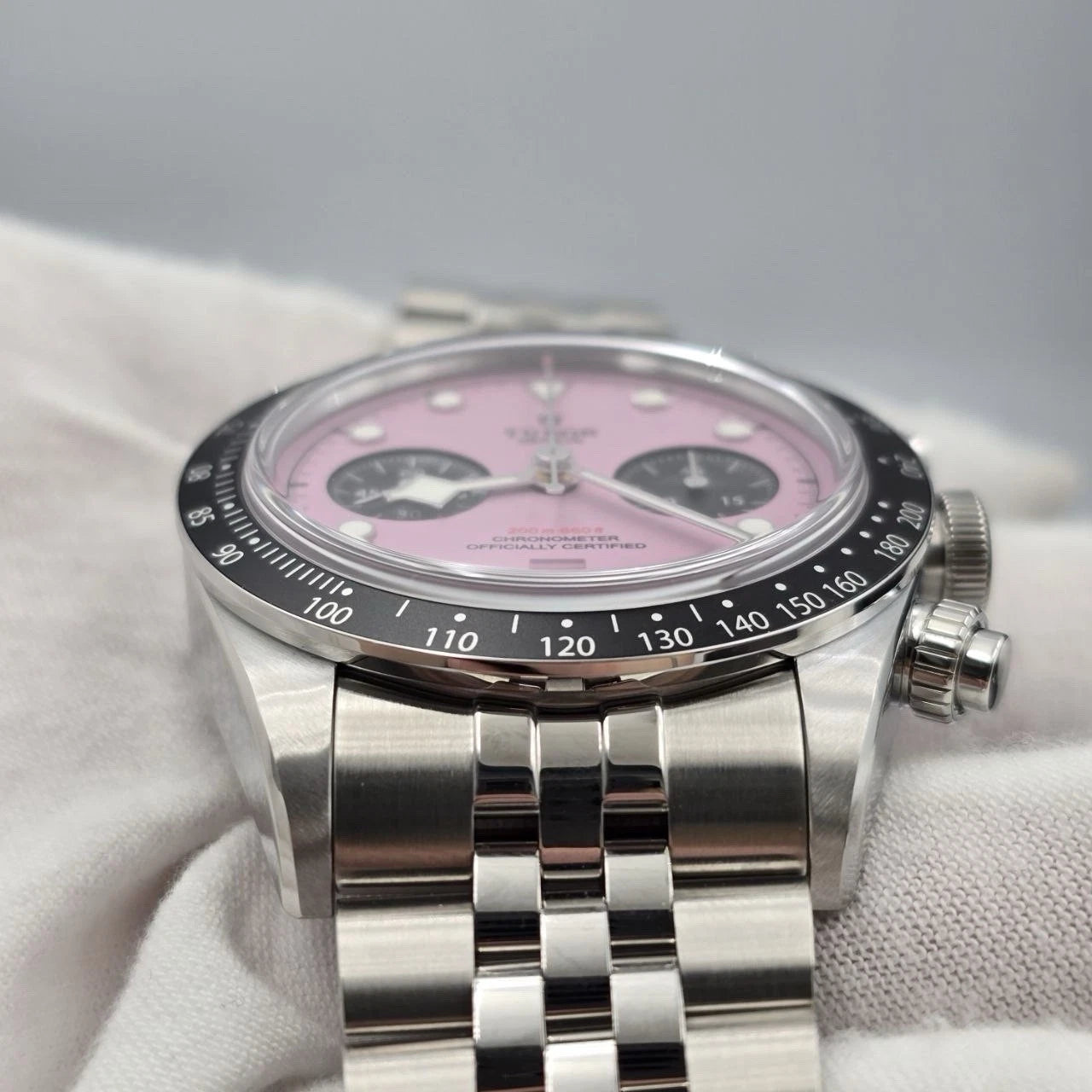 2025 NEW Tudor Black Bay Chronograph 41mm Stainless Steel Pink Dial M79360N