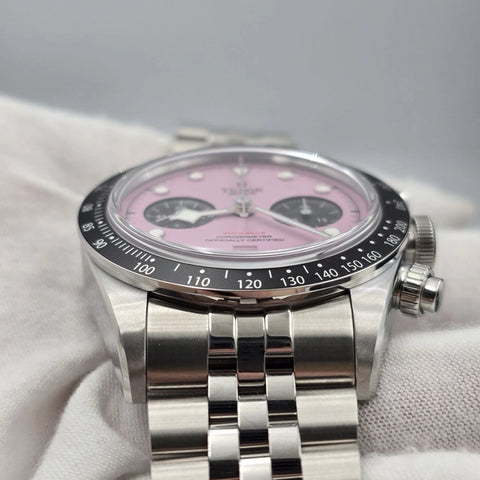2025 NEW Tudor Black Bay Chronograph 41mm Stainless Steel Pink Dial M79360N