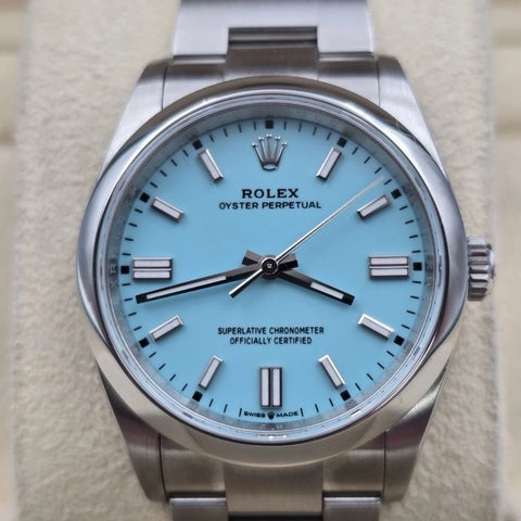 PAPERS 2024 Rolex Oyster Perpetual 36mm 126000 Tiffany Turquoise Dial BOX