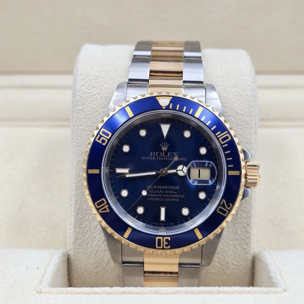 2024 CPO Rolex Submariner Blue Dial Two Tone Steel 40mm Watch 16613