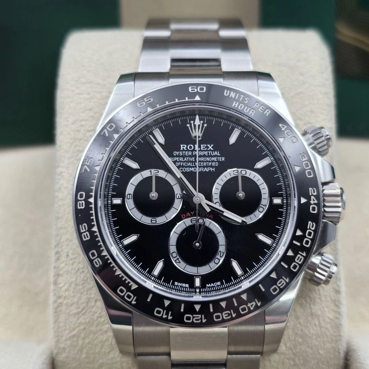 PAPERS 2024 Rolex Daytona Cosmograph Steel Black Ceramic 40mm 126500LN BOX