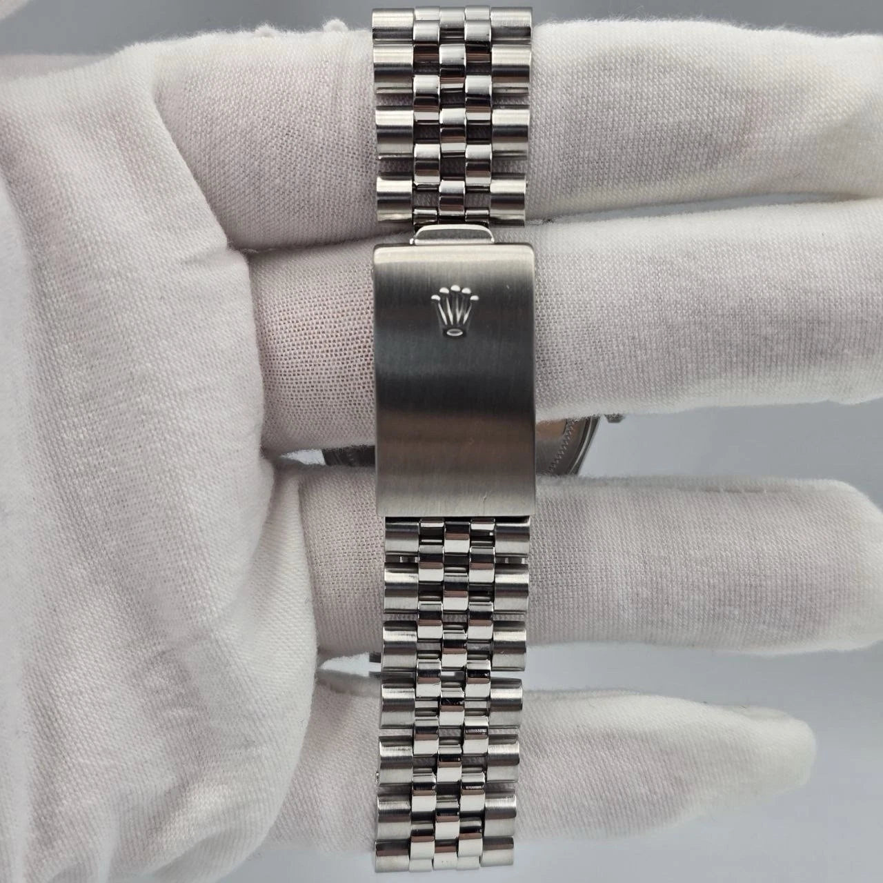 Rolex Datejust 36mm Oyster Perpetual 18k White Gold Steel Silver Dial 16014