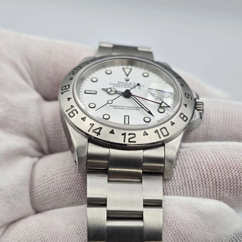 2024 RSC Rolex 16570 Explorer II Polar White Stainless Steel 40mm Watch + PAPERS