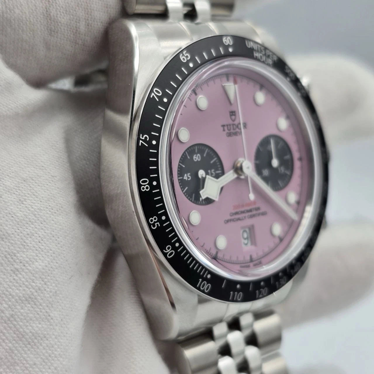 2025 NEW Tudor Black Bay Chronograph 41mm Stainless Steel Pink Dial M79360N