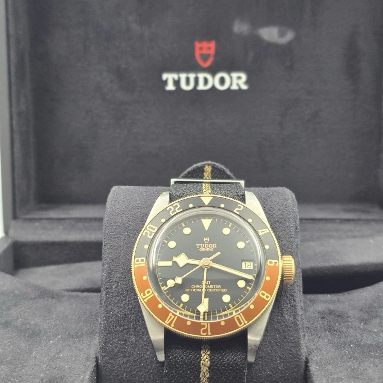 PAPERS 2023 Tudor Black Bay GMT 41mm S&G Rootbeer on Strap 79833MN BOX