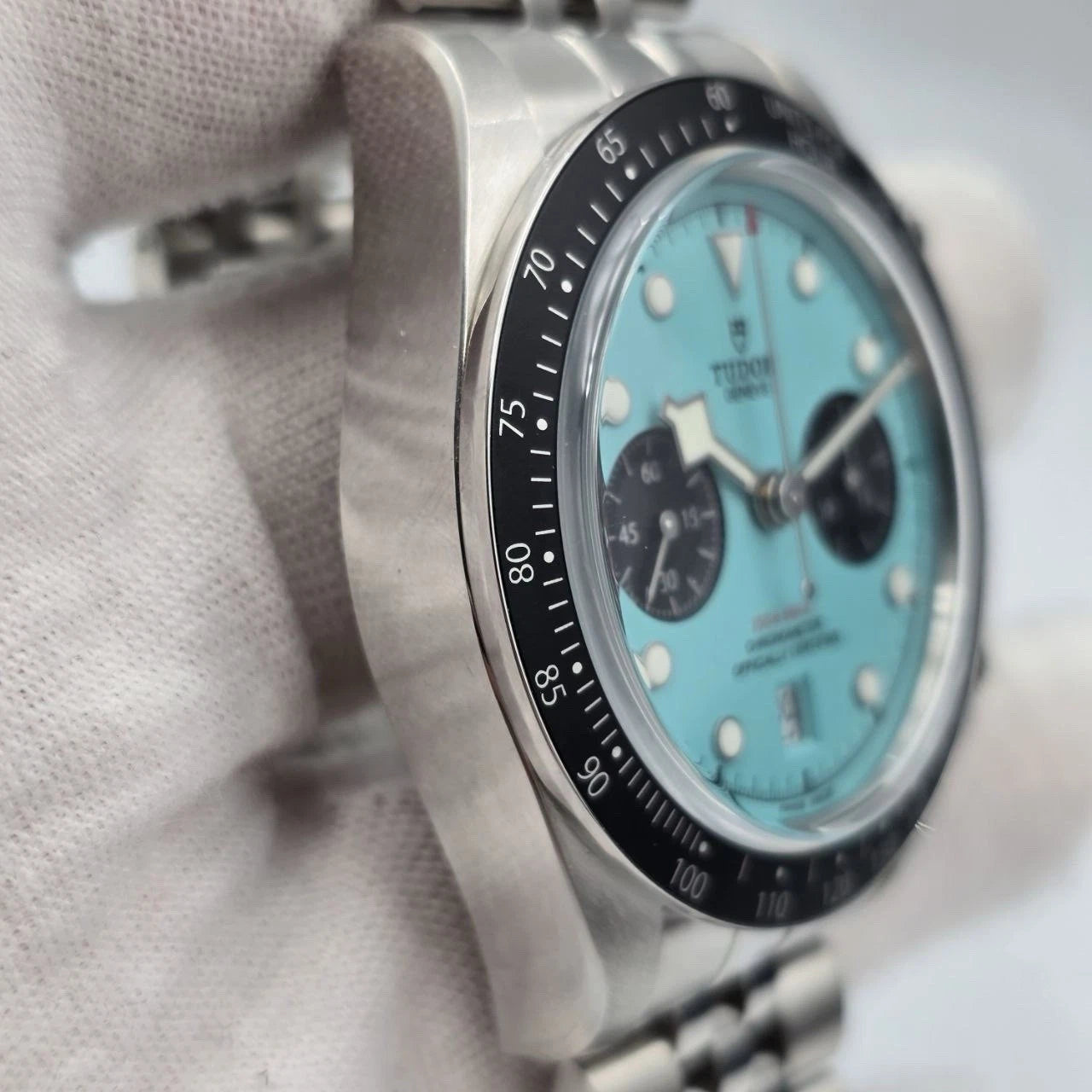NEW 2025 Tudor Black Bay Chronograph Tiffany Flamingo Blue Turquoise M79360N