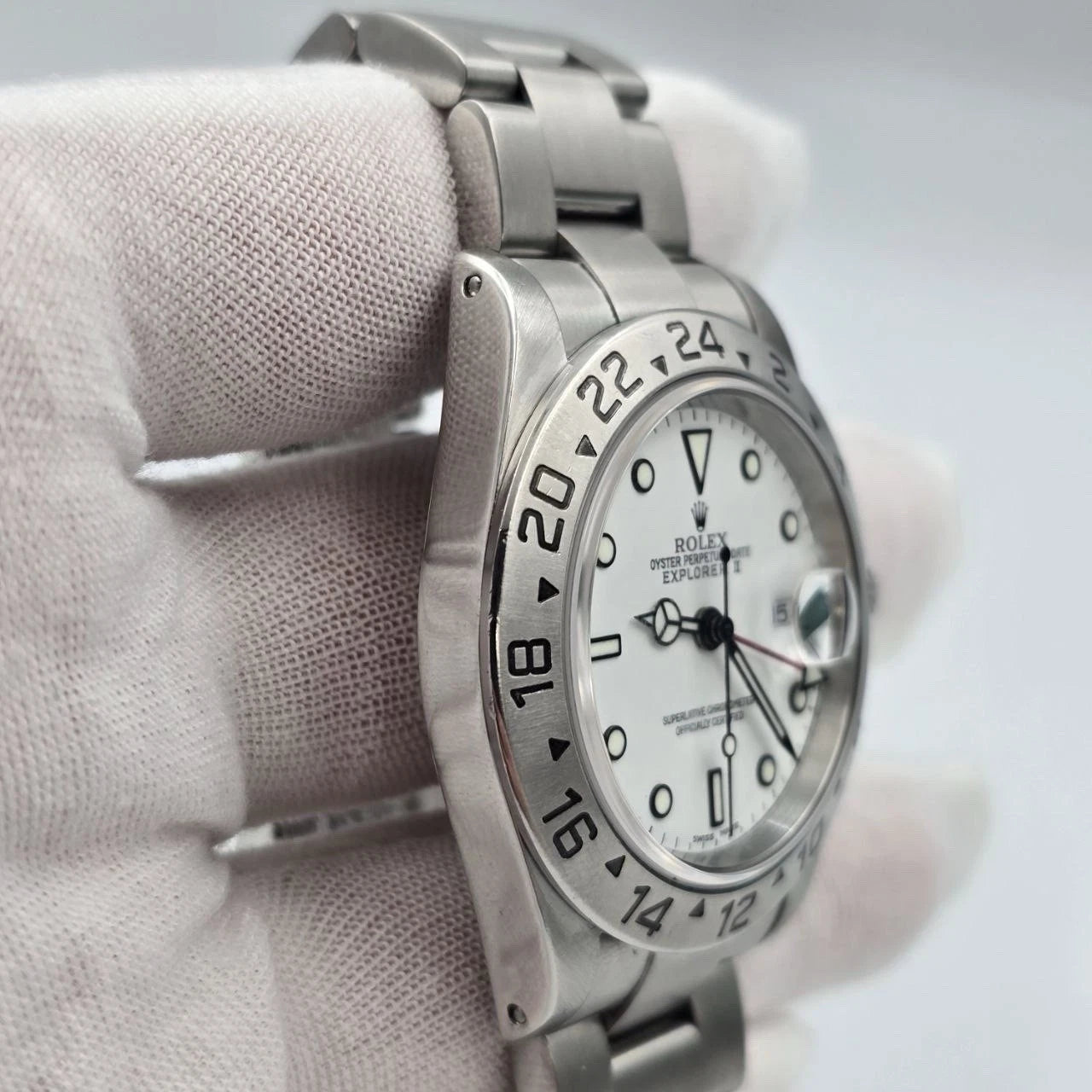 2024 RSC Rolex 16570 Explorer II Polar White Stainless Steel 40mm Watch + PAPERS