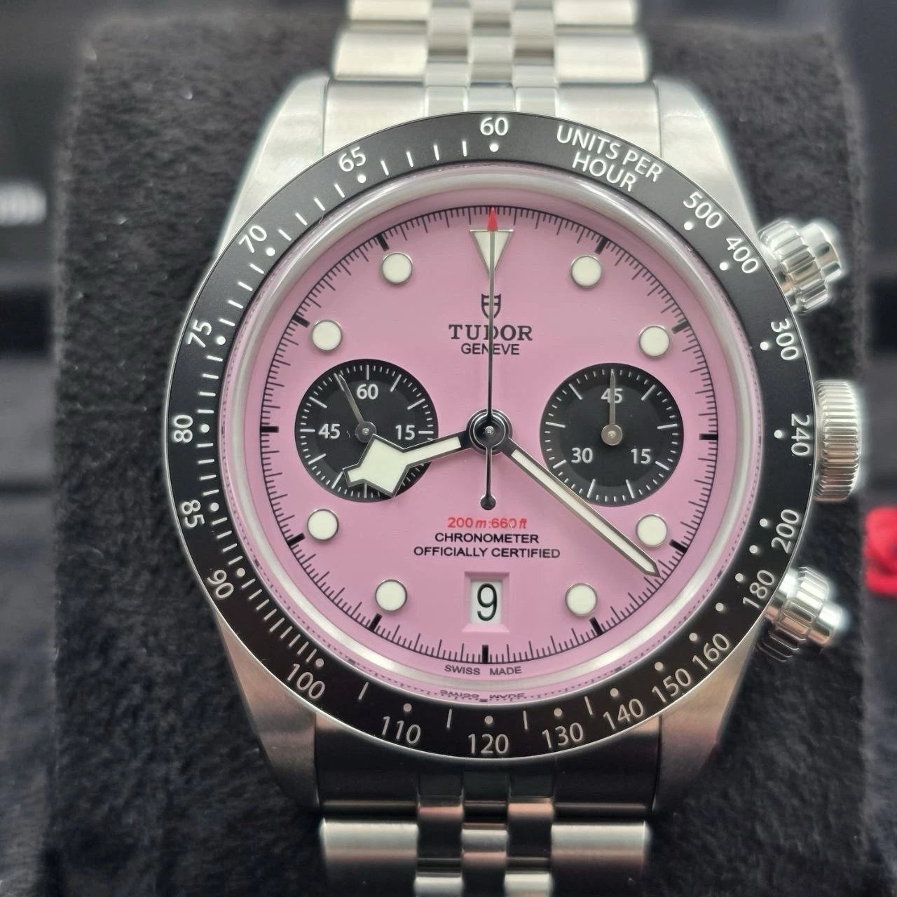 2025 NEW Tudor Black Bay Chronograph 41mm Stainless Steel Pink Dial M79360N