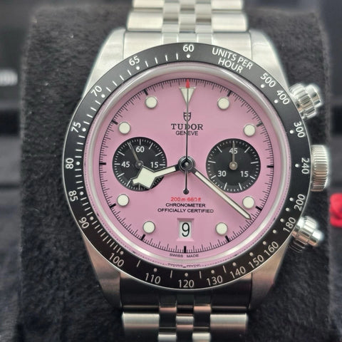 2025 NEW Tudor Black Bay Chronograph 41mm Stainless Steel Pink Dial M79360N