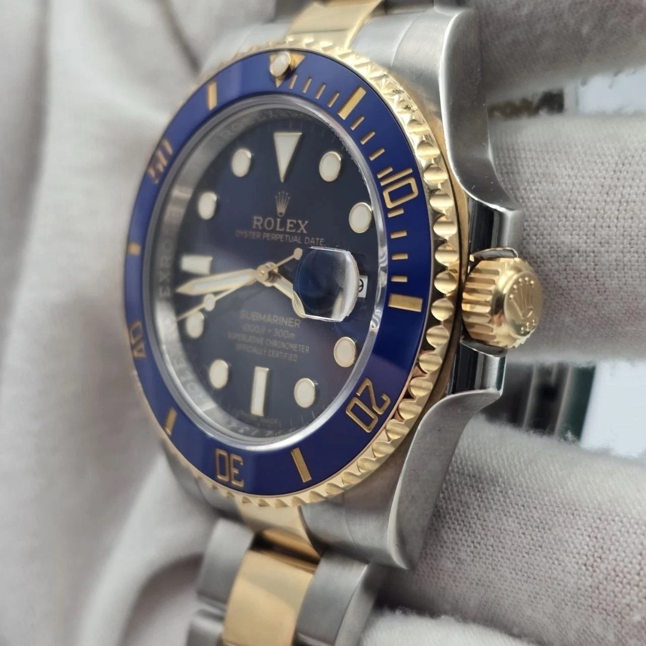 2019 Rolex Submariner Date 116613LB Blue Dial Gold Steel 40mm