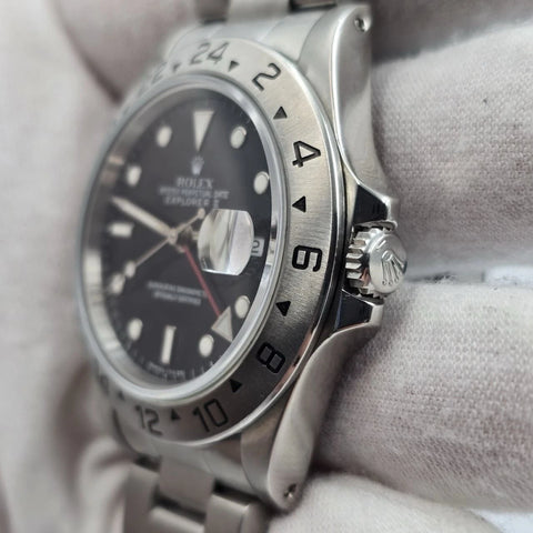 Rolex Explorer II Black 16570 Stainless Steel Oyster Date Watch 40mm
