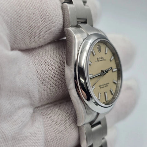 NEW 2025 Rolex Oyster Perpetual 31mm Beige Smooth Bezel Oyster 277200 UNWORN
