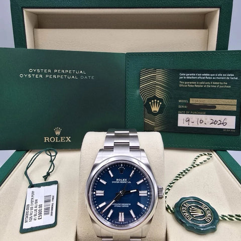 NEW 2026 Rolex Oyster Perpetual Stainless Steel 41mm Med Blue Dial 134300