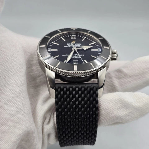 PAPERS Breitling Super Ocean Heritage B20 Black Dial Rubber 46mm AB2020 BOX