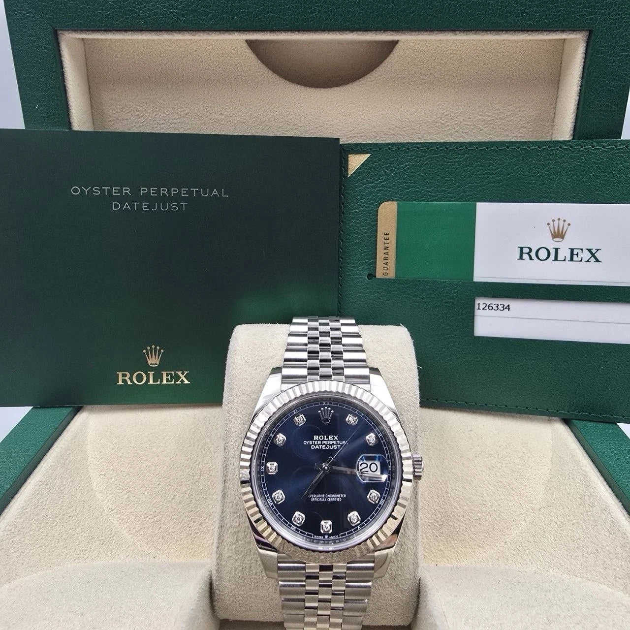 Rolex Datejust 41mm 126334 Blue Diamond Dial