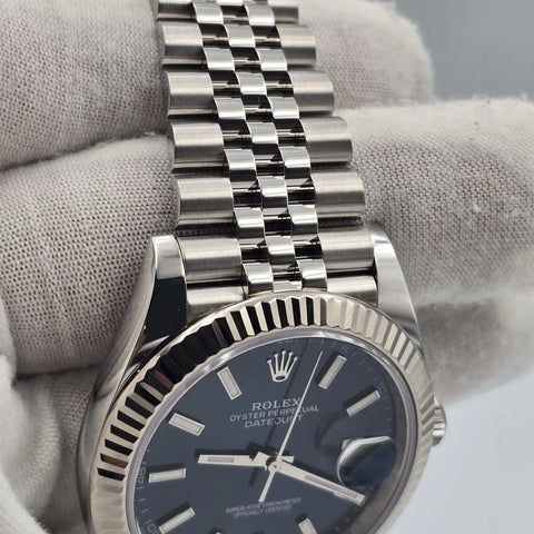 2023 PAPERS Rolex Datejust 41mm 126334 Stainless Steel Jubilee Blue Dial BOX