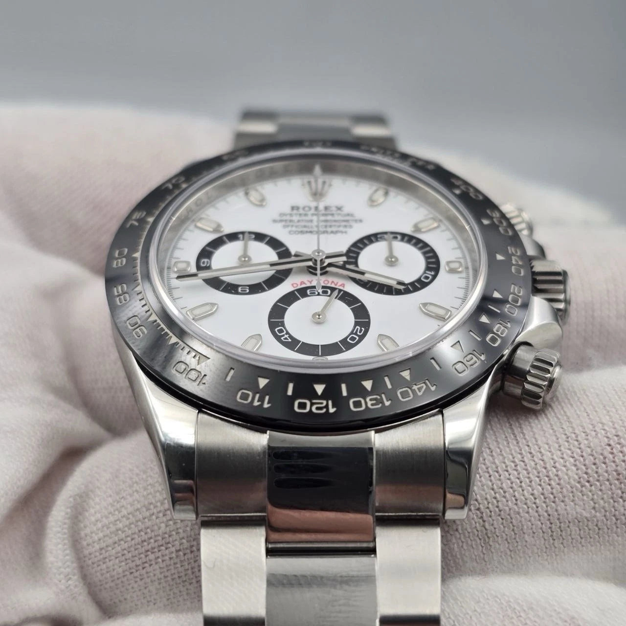 2023 PAPERS Rolex Daytona 116500LN White Dial Panda Ceramic 40mm Steel Watch BOX
