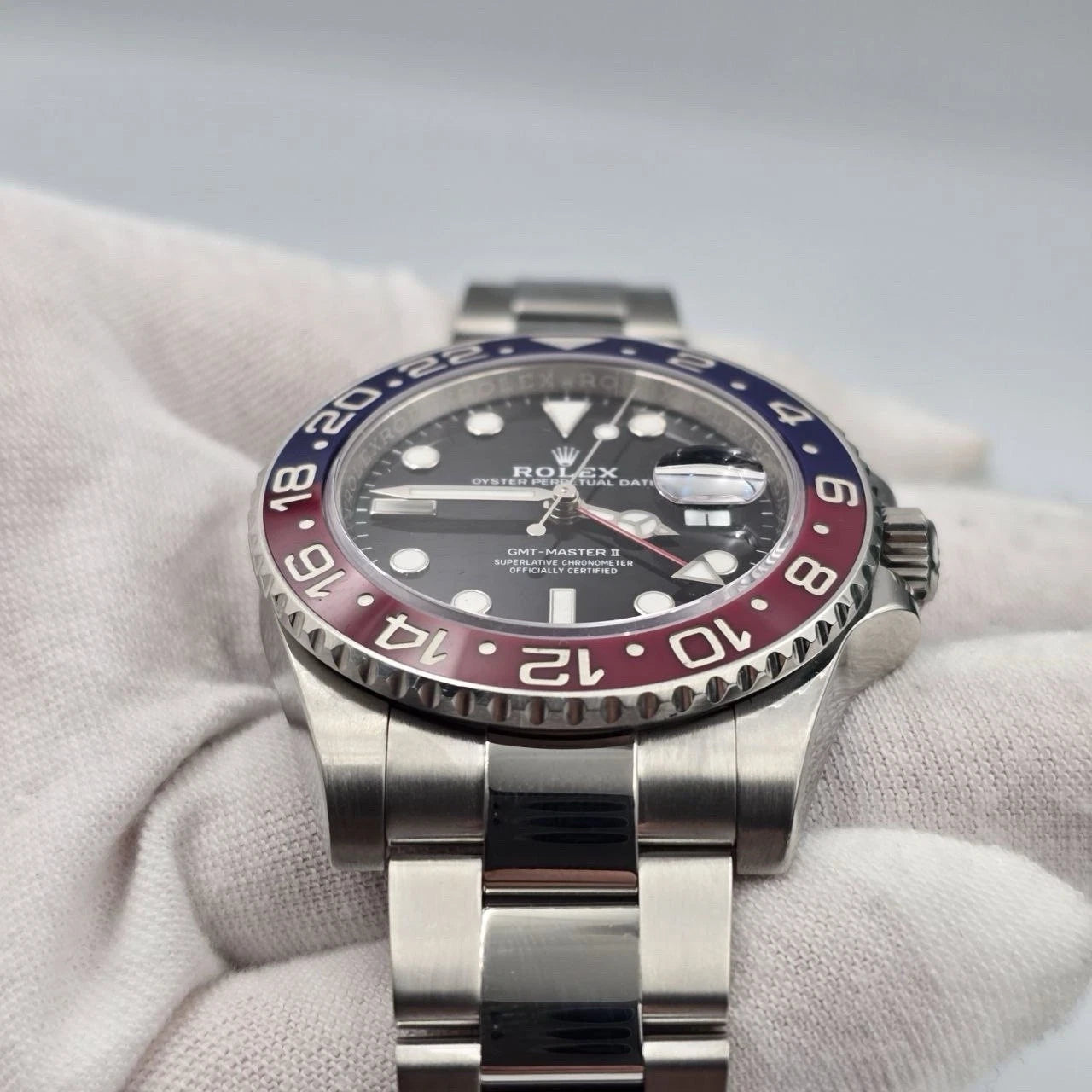 PAPERS 2023 Rolex GMT Master Pepsi Red Blue Oyster Ceramic 126710BLRO Watch BOX