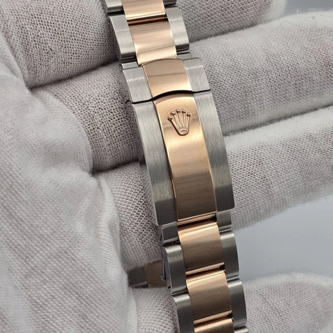 PAPERS 2021 Rolex Datejust 41mm Wimbledon Dial Oyster Steel Rose Gold 126301 BOX