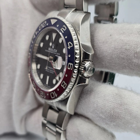 PAPERS 2023 Rolex GMT Master Pepsi Red Blue Oyster Ceramic 126710BLRO Watch BOX