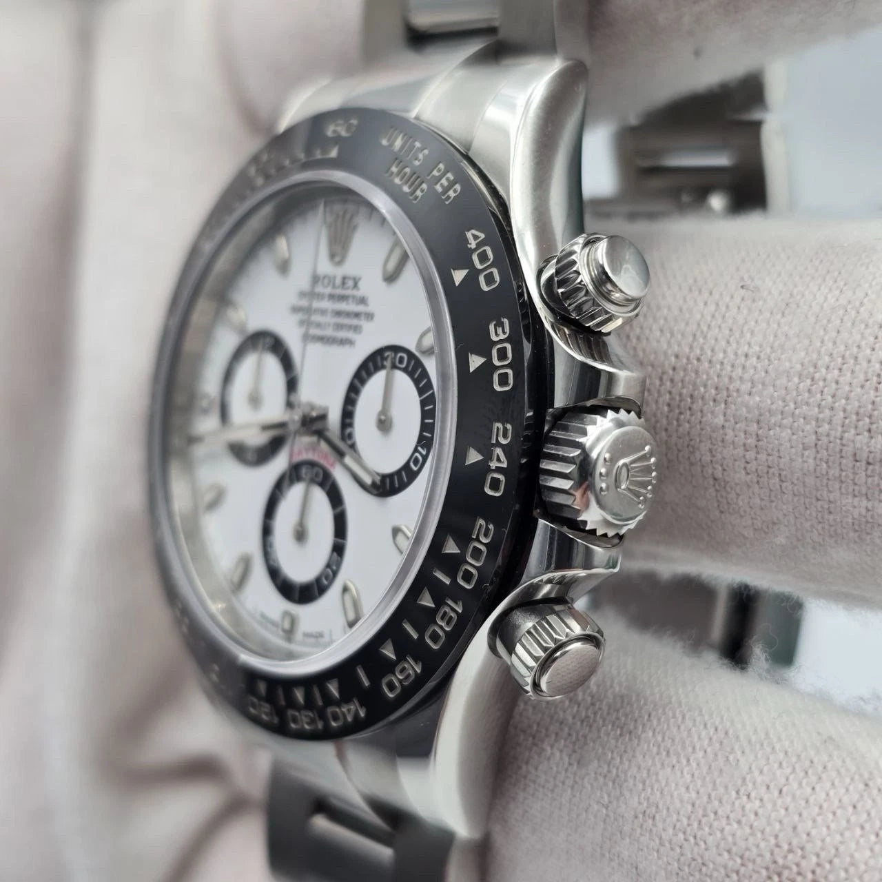 2023 PAPERS Rolex Daytona 116500LN White Dial Panda Ceramic 40mm Steel Watch BOX