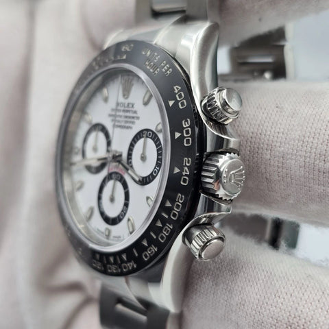 2023 PAPERS Rolex Daytona 116500LN White Dial Panda Ceramic 40mm Steel Watch BOX