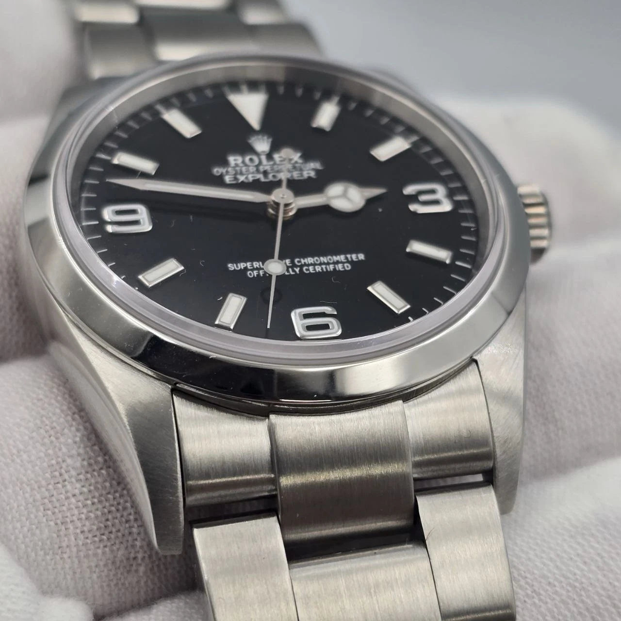 PAPERS 2005 Rolex Explorer l 114270 Men's Automatic 36mm Steel Black Dial Watch
