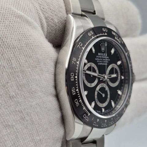 2021 PAPERS Rolex Daytona 116500LN Black Ceramic 40mm Steel Watch BOX