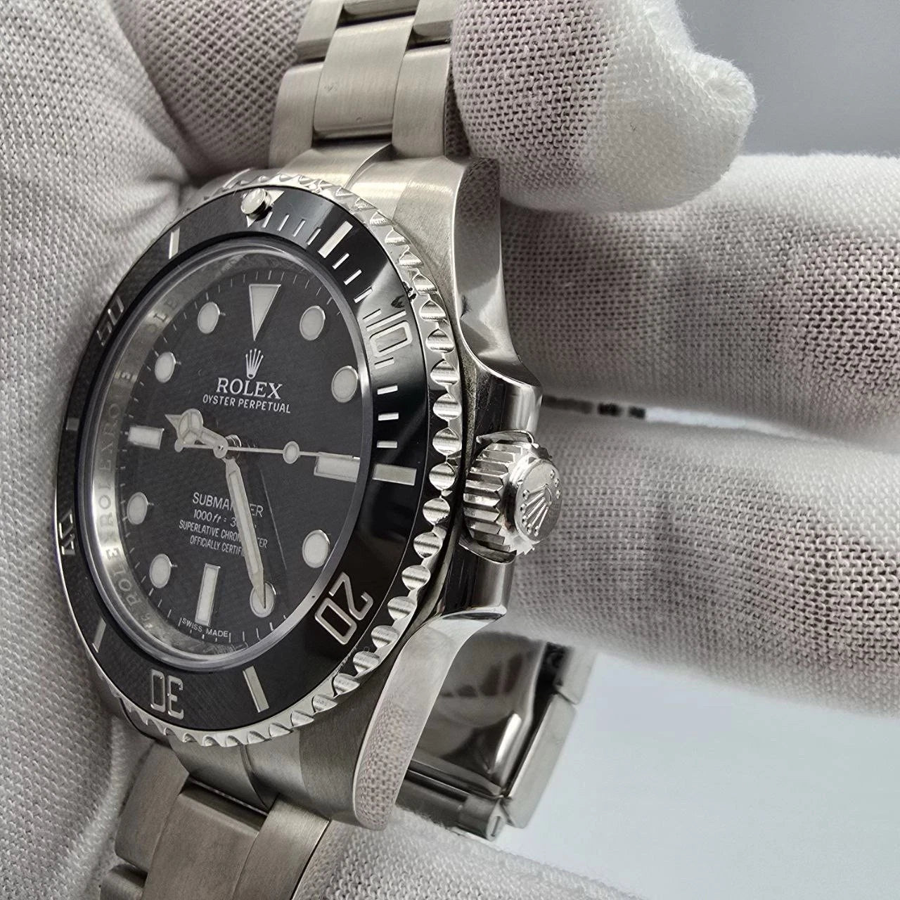 PAPERS 2013 Rolex Submariner 114060 No-Date 40mm Steel Black Ceramic Bezel BOX