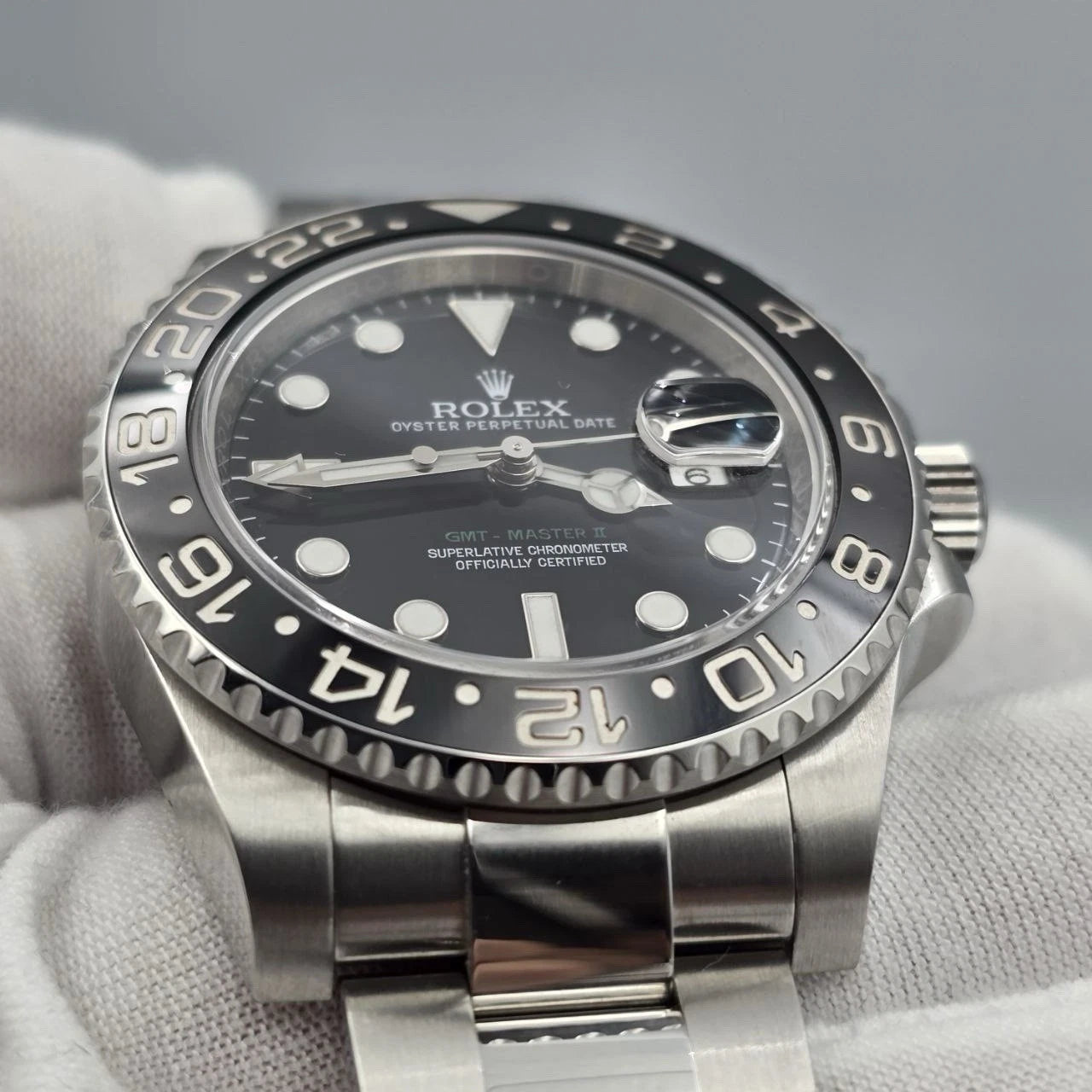 PAPERS 2015 Rolex GMT Master II 116710LN Steel Ceramic Black 40mm Watch BOX