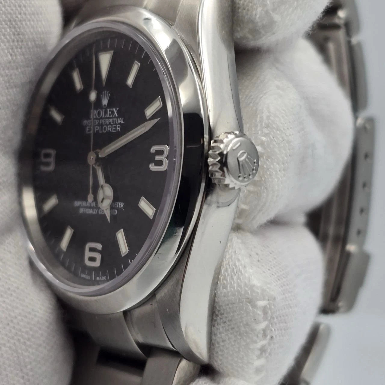 PAPERS 2004 Rolex Explorer I 114270 Automatic 36mm Steel Black Dial Watch
