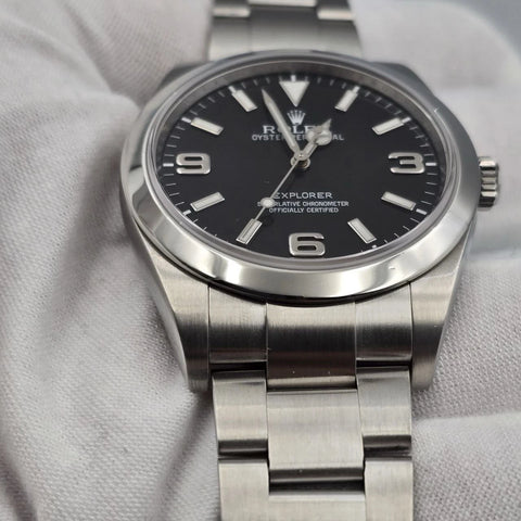 2023 RSC Rolex Explorer I Black Stainless Steel MK1 39mm Watch 214270 PAPERS