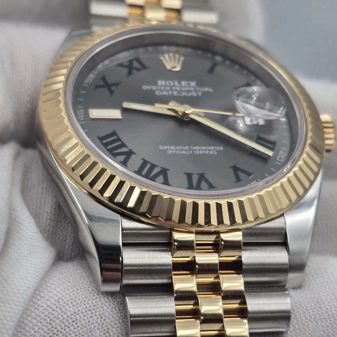 PAPERS 2024 Rolex Datejust 41mm Two Tone Wimbledon Dial Jubilee 126333 BOX
