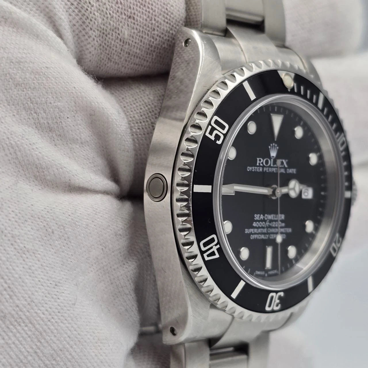 PAPERS Rolex Sea-Dweller 16600 Stainless Steel Black Dial 40MM Watch